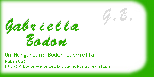 gabriella bodon business card